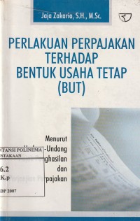 Perlakuan perpajakan terhadap bentuk usaha tetap (but)