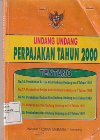 Undang-undang perpajakan tahun 2000