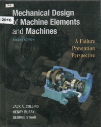 Image of Mechanical design of machine elements and machines (second edition)